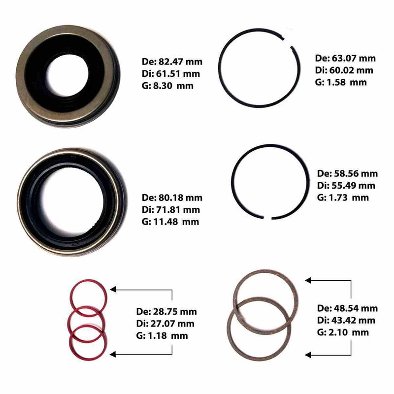 Kit de revisión Freudenberg 6R80 6R100 2.ª generación mediados de 2014/en adelante