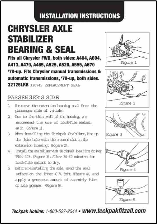 Bearing Axel Support Stabilizer Chrysler