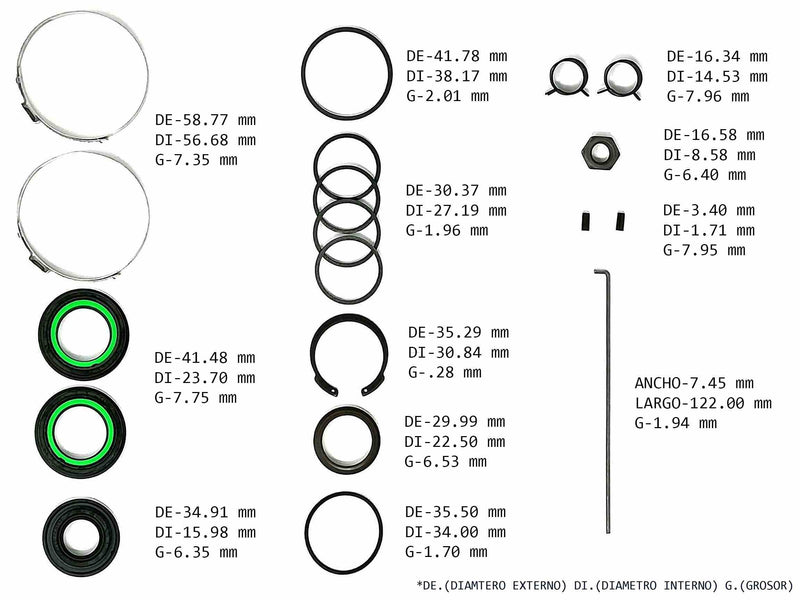 Power Steering Rack & Pinion Kit Nissan Tsuru III 1992/05 Sentra 1992/06