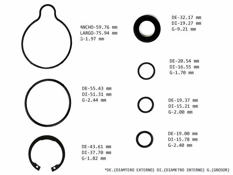 Power Steering Pump Seal Kit Transtec Honda Accord 2008/18 Crosstour 2010 Pilot 2009/11