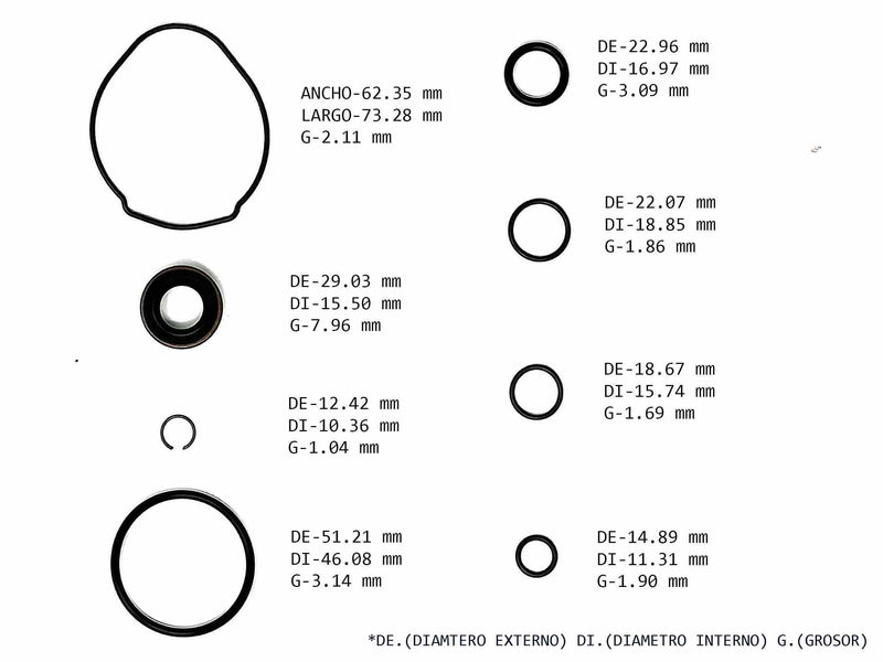 Power Steering Pump Seal Kit Transtec Cherokee 3.7L 4.7L 2005/06