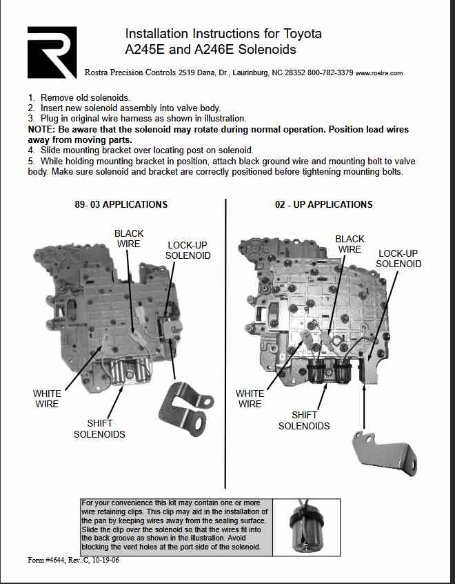 Kit Solenoid Shift A245E A246E A247E 1989/04