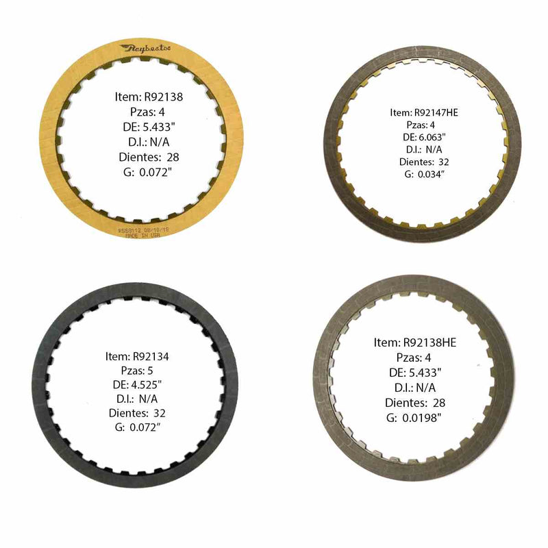 Friction Pack Raybestos 42RLE A604 41TE 41TE 41AE A606 42LE