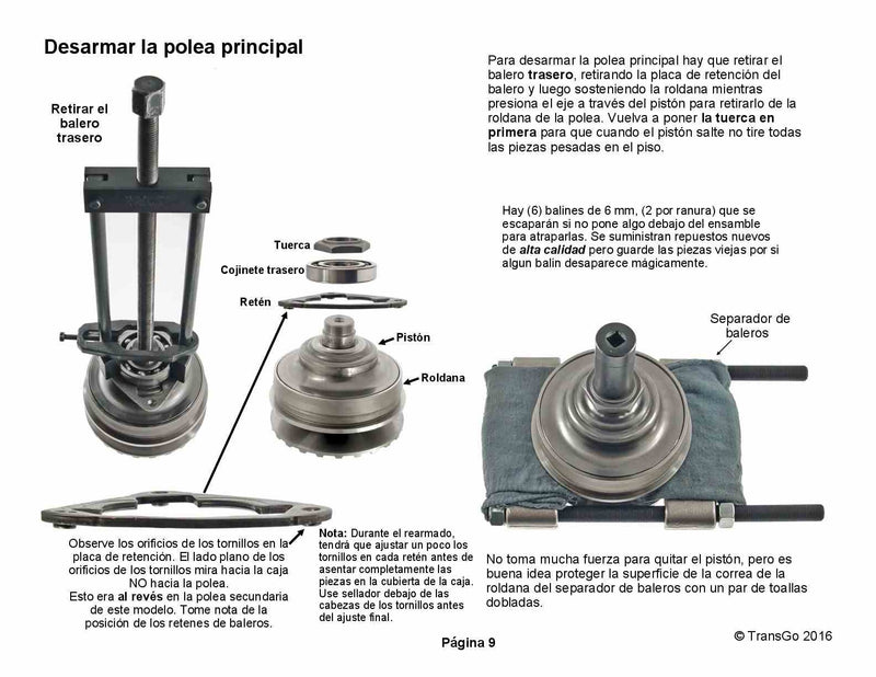 Transgo Pulley Tool Kit Fits JF011E JF015E 2007/UP
