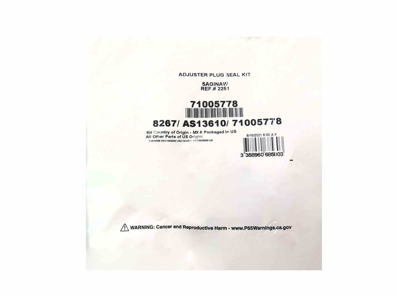 Kit de sellos para el tapón de ajuste de la dirección asistida Freudenberg Chevrolet Cadillac GMC Hummer Oldsmobile Pontiac