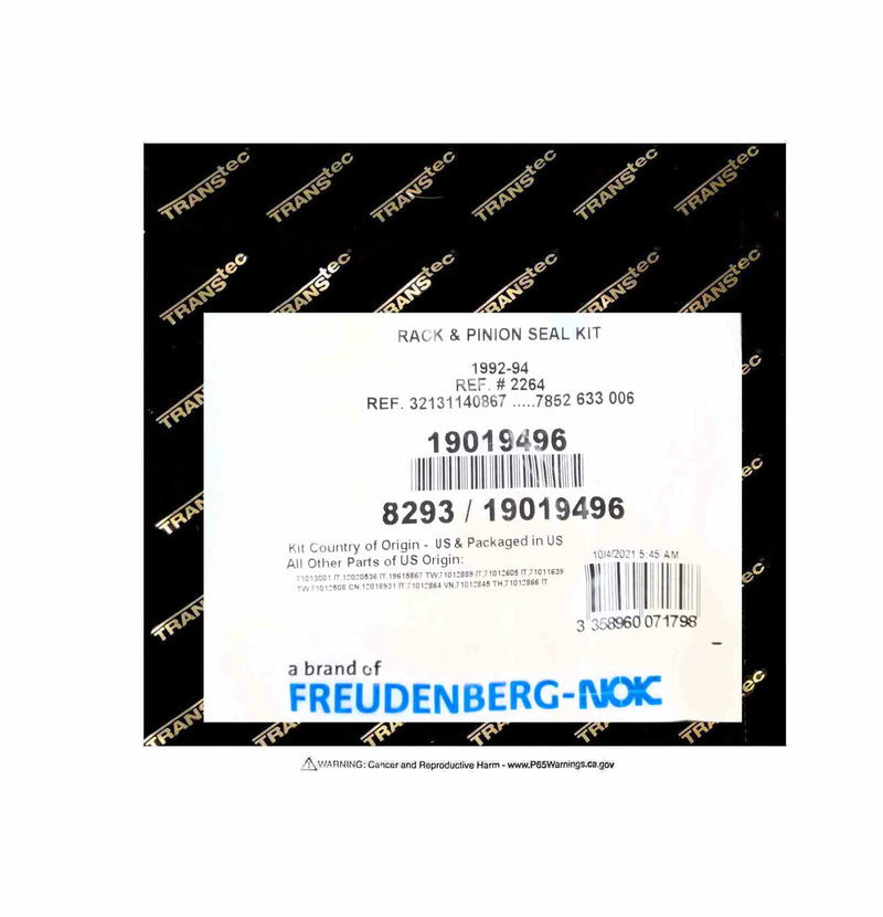 Power Steering Rack & Pinion Kit BMW 3 Series 1992/94 Rotary Valve