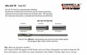 TOOLKIT TRANSGO FOR SK 6T70-G2, SK 6F35-G2 , SK 6T40-G2 , SK 6T40-G3 , SK 8L90