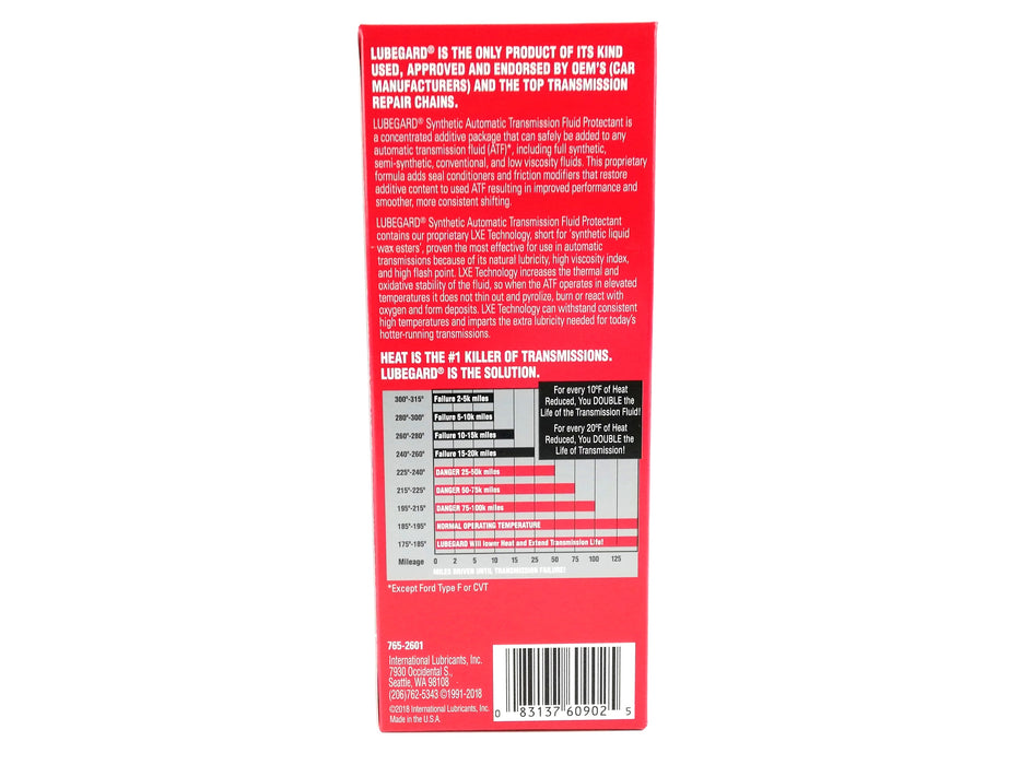 Automatic Transmission Fluid Protectant RED LubeGard - Suntransmissions