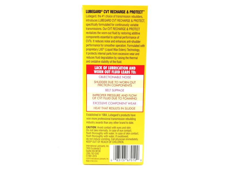 CVT RECHARGE AND PROTECTANT ADDITIVE LUBEGARD - Suntransmissions